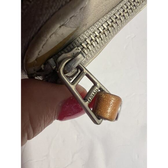 FOSSIL Issue No 1954 Wallet Women's Vintage Genuine Leather Full Zipper Clutch - Picture 16 of 16
